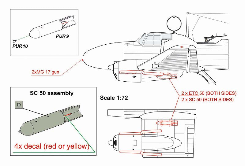 AML AMLA72086 1:72 Focke-Wulf Fw-58B/C Nachtschlacht with MG 17
