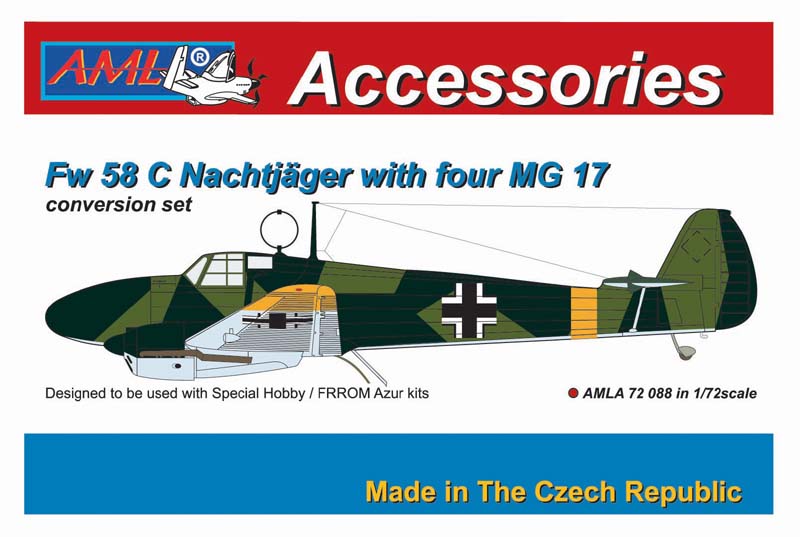 AML AMLA72088 1:72 Focke-Wulf Fw-58B/C Nachtjager with four MG 17
