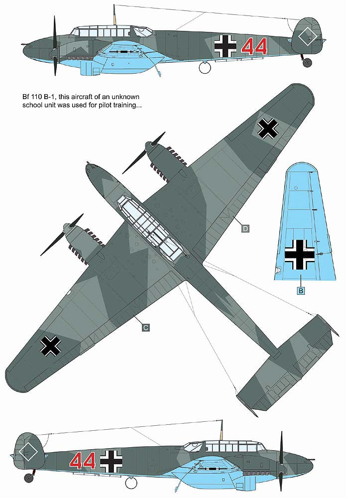 AML AMLA72097 1:72 Messerschmitt Bf-110B-1 " The conversion set