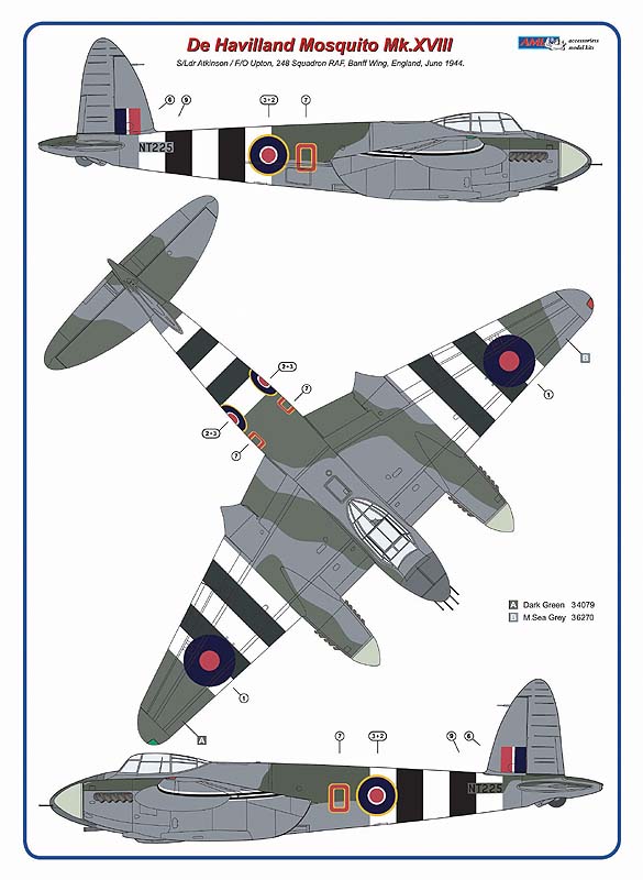 AML AMLA72099 1:72 de havilland Mosquito Mk.XVIII