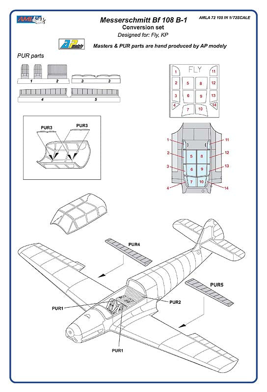 AML AMLA72105 1:72 Messerschmitt Bf-108B-1 Condor Legion in Spain 1937