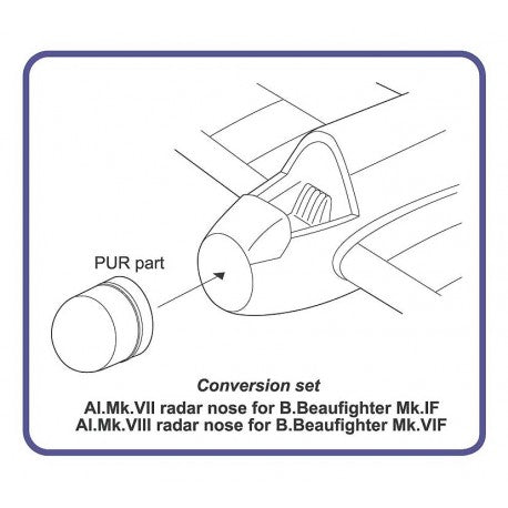 AML AMLA72025 1:72 AI.Mk.VII & Mk.VIII radar nose for Bristol Beaufighter
