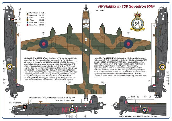 AML AMLA72040 1:72 Handley-Page Halifax Mk.I/Mk.II correction set