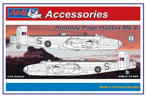 AML A72043 Halifax B Mk.V Decals, Radiators & Propellers 1:72