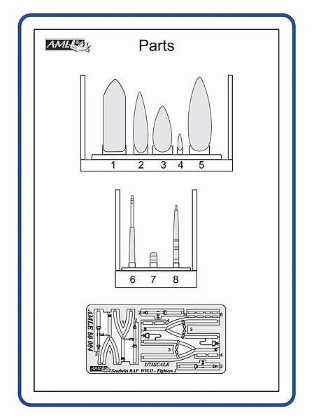 AML AMLA72051 1:72 Supermarine Spitfire Mk.VB conversion set