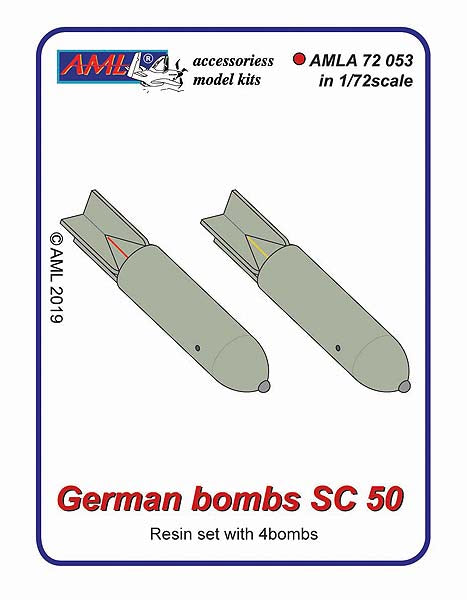 AML AMLA72053 1:72 4 x German bombs SC-50