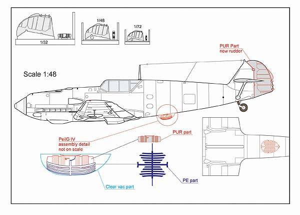 AML AMLA72055 1:72 Messerschmitt Bf-109E-4 PeilG IV
