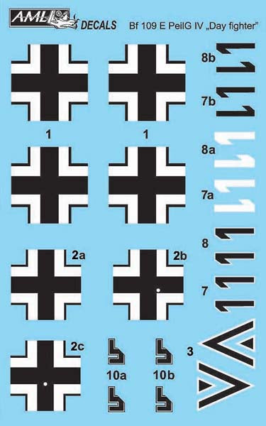 AML A72059 Bf-109E-4 PeilG IV Day Fighters Etched & Decals 1:72