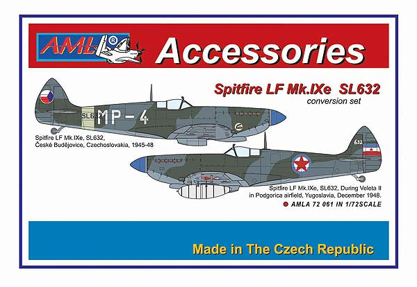 AML AMLA72061 1:72 Spitfire Mk.IXe German fuel tanks in Czech AF service