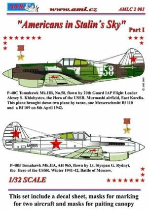 AML AMLC2001 1:32 Curtiss P-40B Tomahawk/P-40C American's in Stalin's Sky