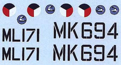 AML AMLC2008 1:32 Supermarine Spitfire Mk.IXC 2 decal versions : RY-C , RY-E