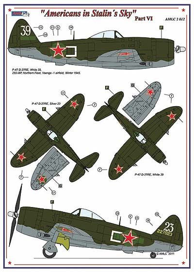 AML C2012 Americans in Stalin's Sky VI: P-39N & P-47D-27RE 1:32