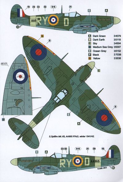 AML AMLC2014 1:32 Supermarine Spitfire Mk.VB, 313 Sq