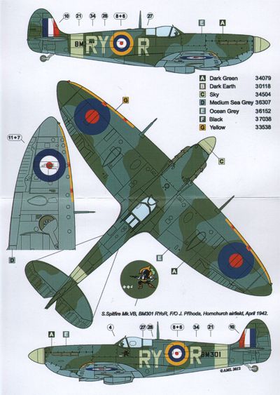AML AMLC2015 1:32 Supermarine Spitfire Mk.VB, 313 Sq