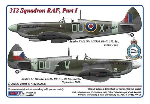 AML C2019 312th Sqn RAF Part I: Spitfire LF Mk.IXe TE515/MH356 1:32