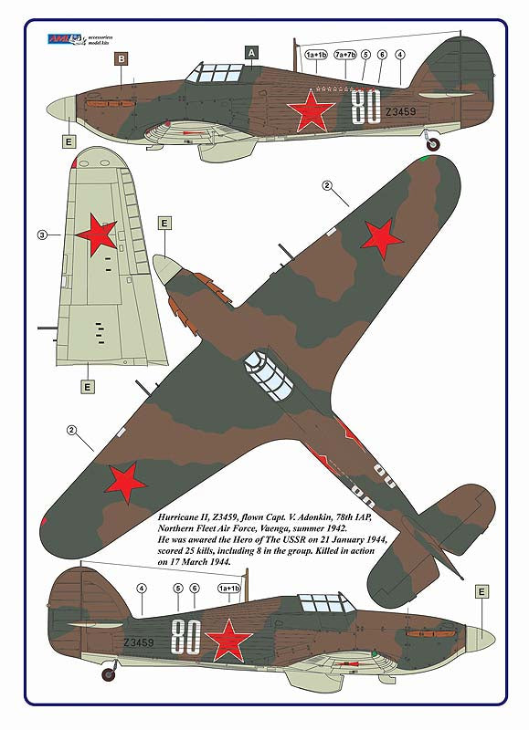 AML C2028 Hurricane Mk.IIc & Spitfire Mk.IXe Lend-Lease Part VI 1:32