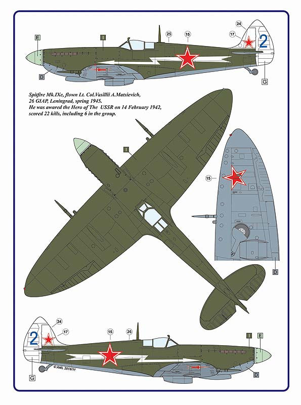 AML C2028 Hurricane Mk.IIc & Spitfire Mk.IXe Lend-Lease Part VI 1:32