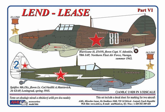 AML C2028 Hurricane Mk.IIc & Spitfire Mk.IXe Lend-Lease Part VI 1:32