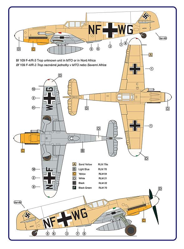 AML AMLC2029 1:32 Messerschmitt Bf-109F-4/R3 reconnaissance version Aufklarer