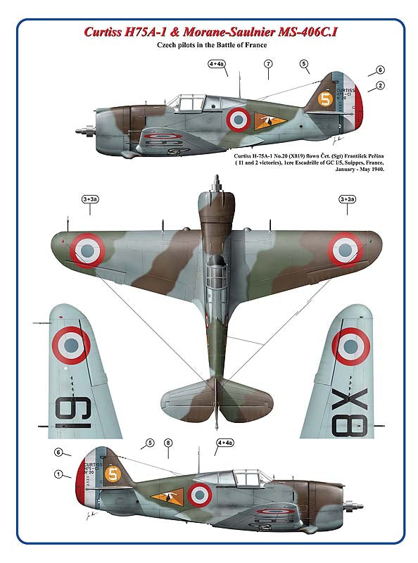 AML AMLC2032 1:32 Curtiss H75A-1 Hawk & Morane-Saulnier MS-406C.I