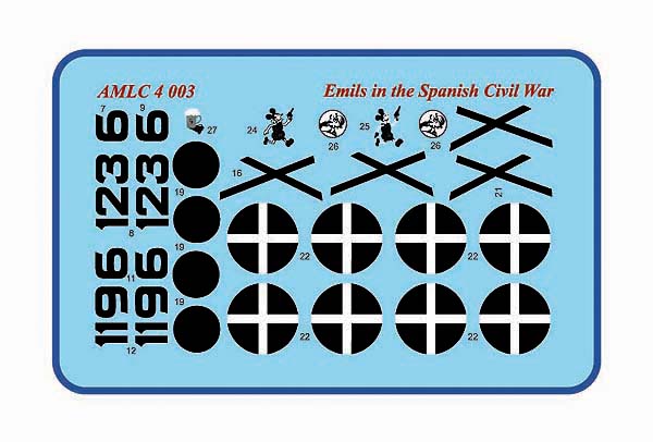 AML AMLC4003 1:144 Emils in the Spanish Civil War / Decals, masks