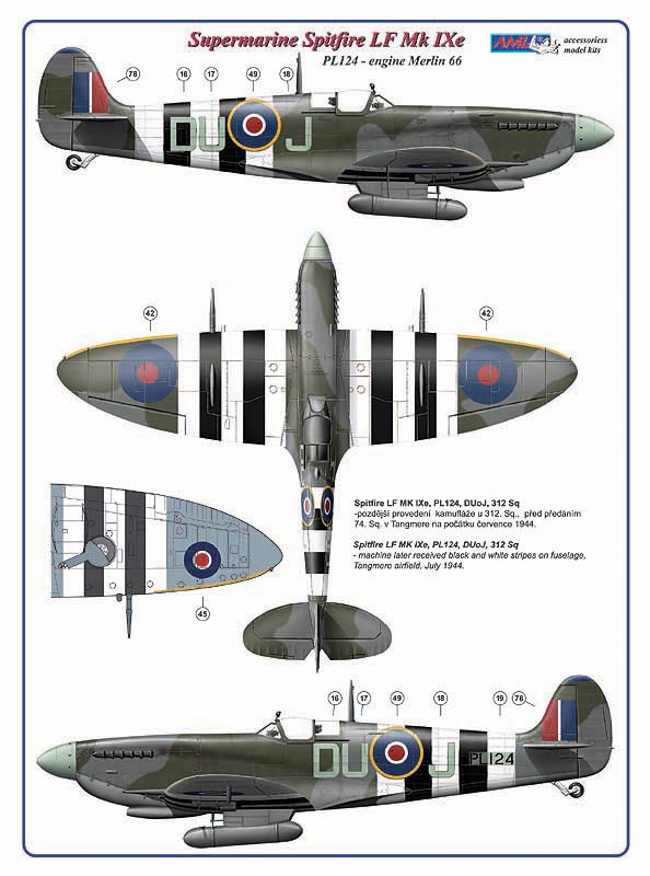 AML C4006 312 Sqn Part II: Hurricane Mk.IIb & Spitfire LF Mk.IXe 1:144