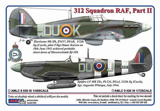 AML C4006 312 Sqn Part II: Hurricane Mk.IIb & Spitfire LF Mk.IXe 1:144