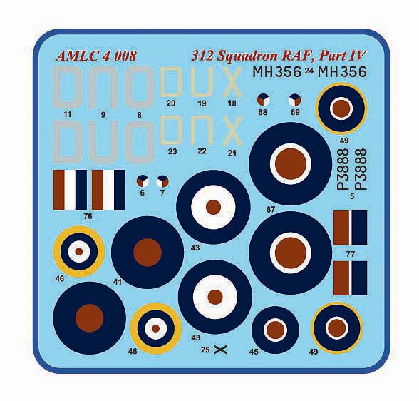 AML C4008 312 Sqn Part IV: Hurricane Mk.I & Spitfire F Mk.IXc 1:144