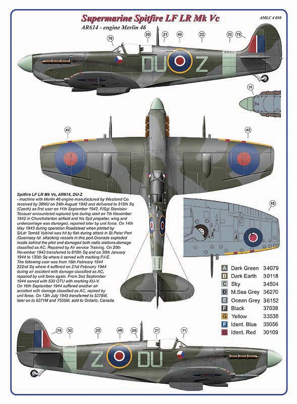 AML C4010 312 Sqn Part VI: Spitfire LF LR Mk.Vc & LF Mk.IXe 1:144