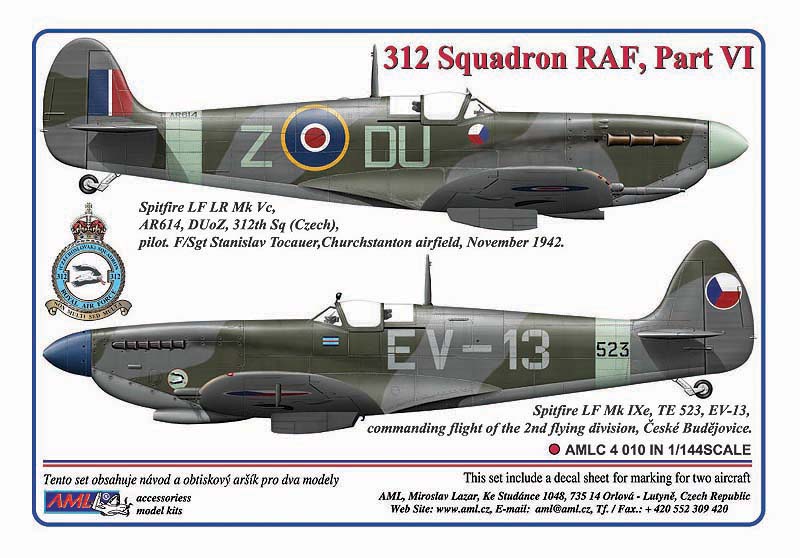 AML C4010 312 Sqn Part VI: Spitfire LF LR Mk.Vc & LF Mk.IXe 1:144