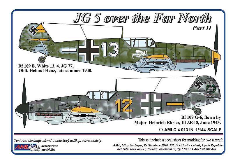 AML C4013 JG 5 over the Far North Part II Decals 1:144