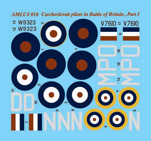 AML AMLC4016 1:144 Hawker Hurricane Mk.I Czechoslovak Battle of Britain