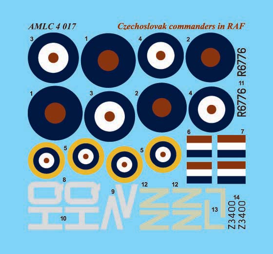 AML C4017 Hurricane Mk.IIb & Spitfire Mk.I Czech Commanders 1:144