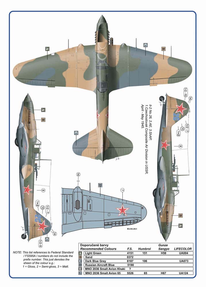 AML AMLC4018 1:144 Czechoslovak pilots in Ilyushin Il-2M3 Part I