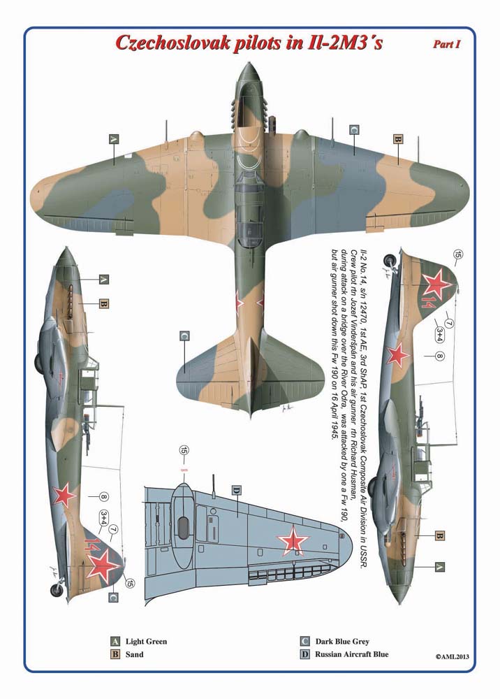 AML AMLC4018 1:144 Czechoslovak pilots in Ilyushin Il-2M3 Part I