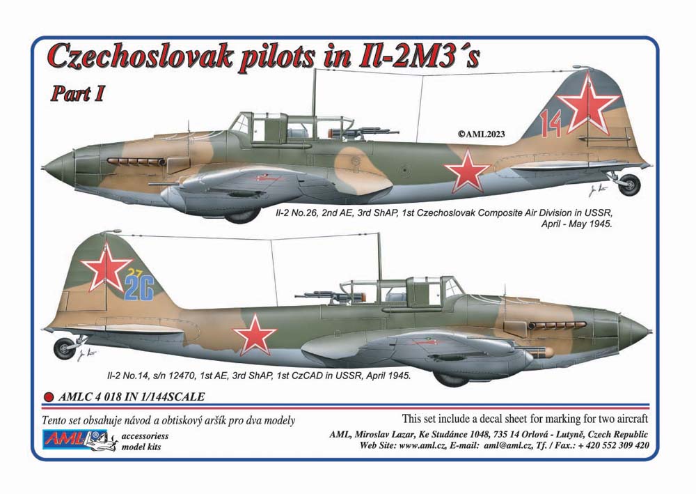 AML AMLC4018 1:144 Czechoslovak pilots in Ilyushin Il-2M3 Part I