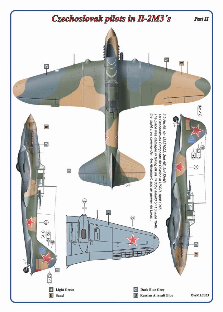 AML AMLC4019 1:144 Czechoslovak pilots in Ilyushin Il-2M3 Part II