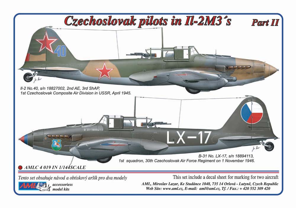 AML AMLC4019 1:144 Czechoslovak pilots in Ilyushin Il-2M3 Part II