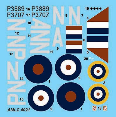 AML AMLC4021 1:144 310th Squadron RAF, Part I / Hawker Hurricane Mk.I-NNoA&NNoP