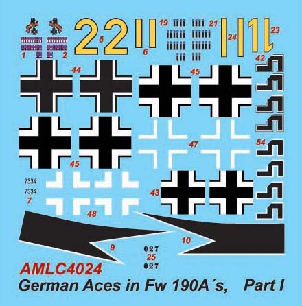 AML AMLC4024 1:144 German Aces in Focke-Wulf Fw-190A's,Part I