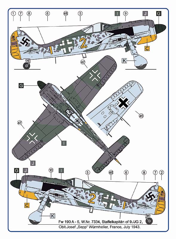 AML AMLC4024 1:144 German Aces in Focke-Wulf Fw-190A's,Part I