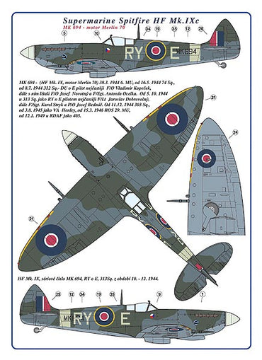 AML AMLC4026 1:144 Czech pilots in Supermarine Spitfire Mk.IXc, Part I