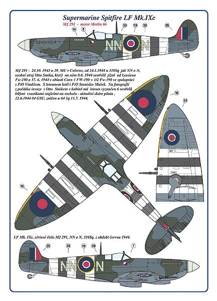 AML AMLC4027 1:144 Czech pilots in Supermarine Spitfire Mk.IXc, Part II