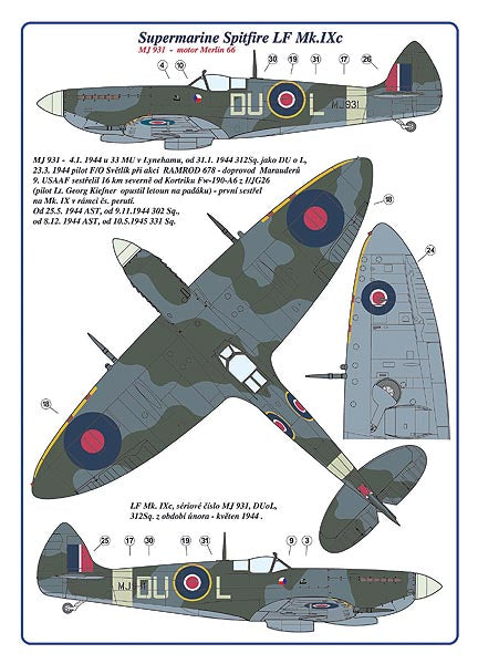 AML AMLC4028 1:144 Czech pilots on Supermarine Spitfire Mk.IXc, Part III