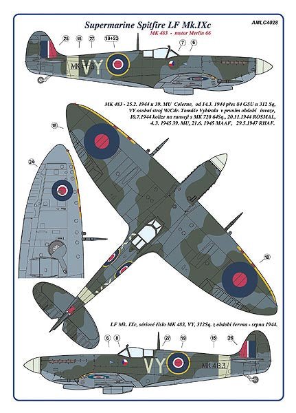 AML AMLC4028 1:144 Czech pilots on Supermarine Spitfire Mk.IXc, Part III