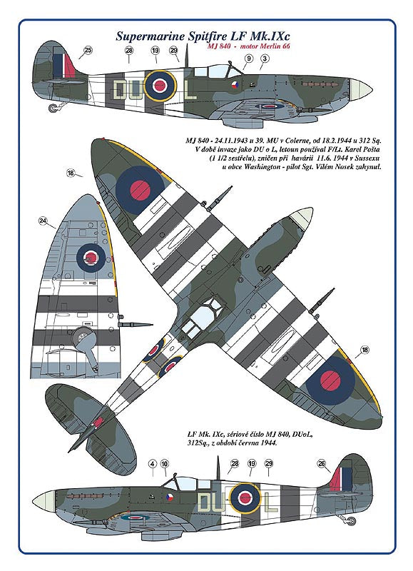 AML AMLC4029 1:144 Czech pilots on Supermarine Spitfire Mk.IXc, Part IV