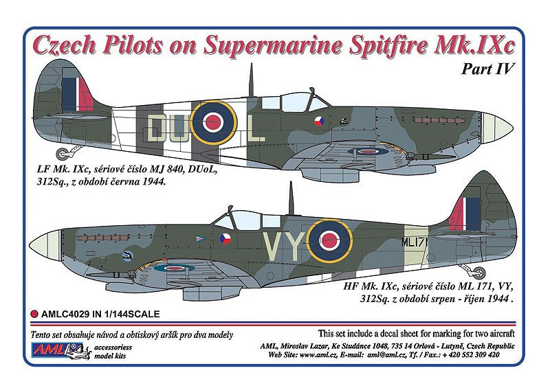 AML AMLC4029 1:144 Czech pilots on Supermarine Spitfire Mk.IXc, Part IV