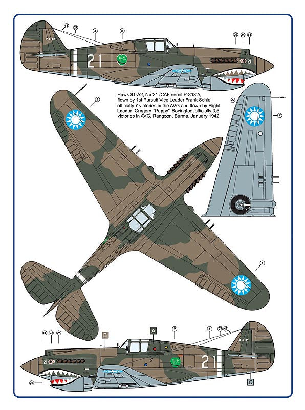 AML AMLC4030 1:144 Curtiss Hawk 81-A2 "Flying Tigers" Over China, Part I
