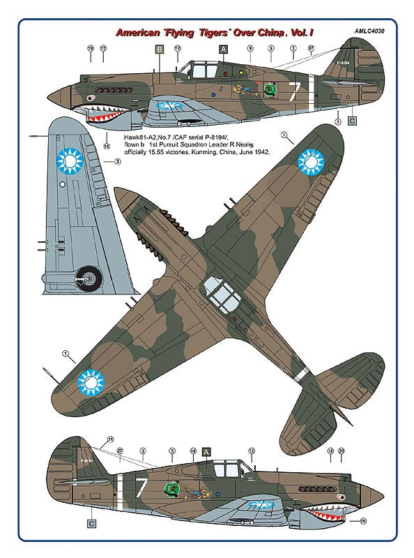 AML AMLC4030 1:144 Curtiss Hawk 81-A2 "Flying Tigers" Over China, Part I