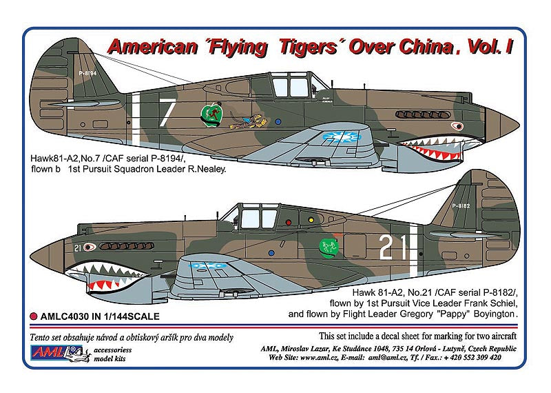 AML AMLC4030 1:144 Curtiss Hawk 81-A2 "Flying Tigers" Over China, Part I